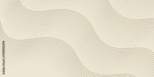 Latar belakang abstrak dengan garis dan gelombang. Ukuran spanduk web. Elemen untuk desain. Latar belakang vektor brosur, buklet, selebaran, poster. Gradien coklat dan krem. Kopi, kafe eps10
