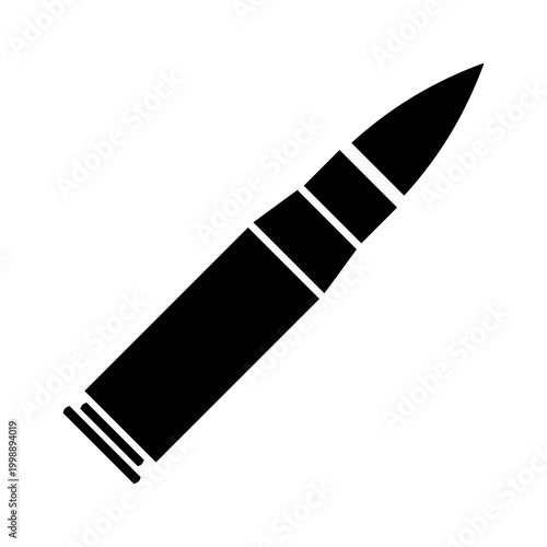 Bullet, cartridge svg cut file. Isolated vector illustration.