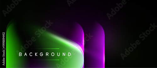 Abstract gradient background. Vivid purple, green hues blend smoothly. Text BACKGROUND centered within shape. Dark backdrop enhances color contrast.