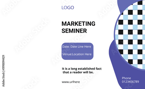 Marketing Post Seminar Social Media Post Design Template. 