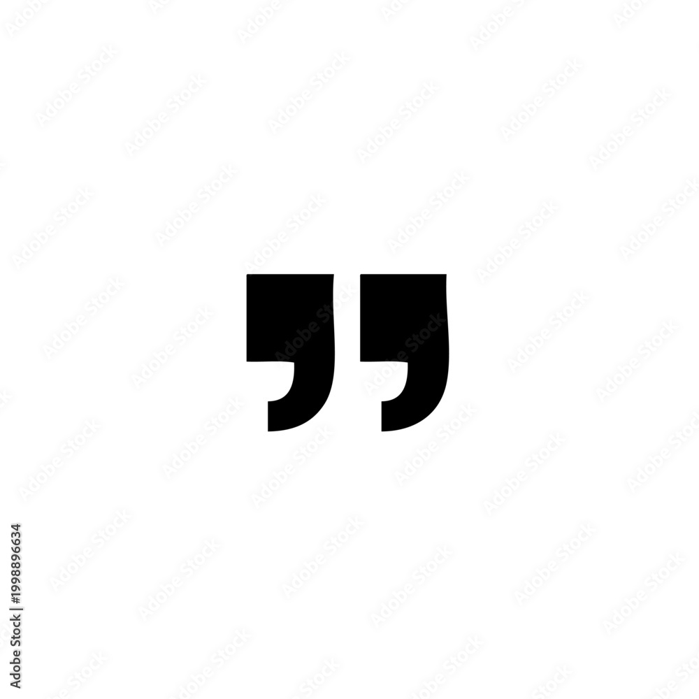 Obraz premium quotation mark symbol, black quotation marks, typography element
