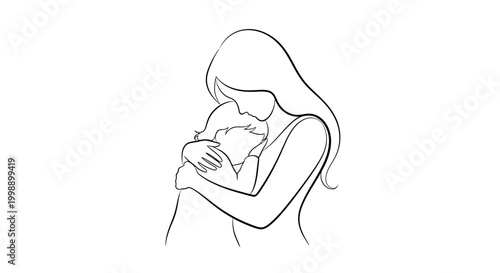 Woman Breastfeeding Newborn Baby Closeup.