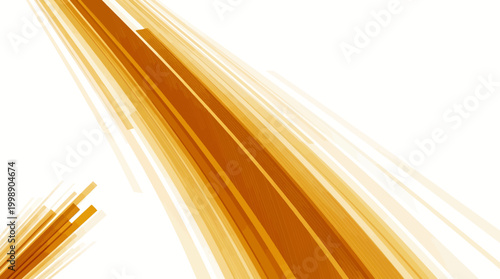 An abstract design of golden streaks on a white background for use as a graphic element or artistic motif in digital and print media