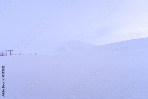 Slika na platnu Whiteout in Norway mountains