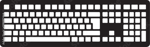 Keyboard Layout: A detailed view of a computer keyboard, emphasizing the functional design and layout of keys. The image provides a graphic representation of a commonly used input device.