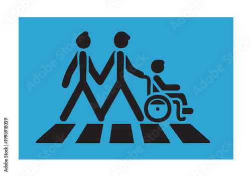 誰もが安全に渡れるバリアフリー横断歩道標識