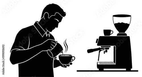 Man Holding Cup of Coffee.