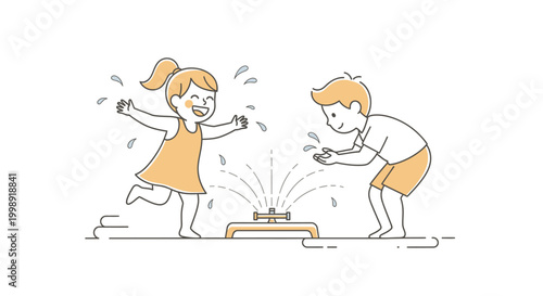 Children Playing with Fireworks Outdoors.