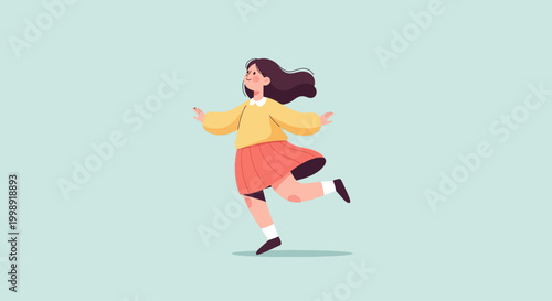 Woman in Yellow Sweater Dancing Freely.
