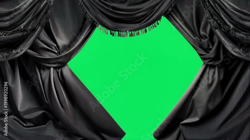 Torn Black Curtains Revealing