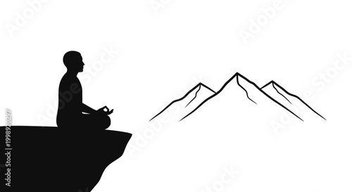 Person sitting in meditation outdoors.