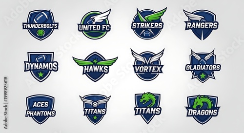 Dynamic Sports Team Logos Collection