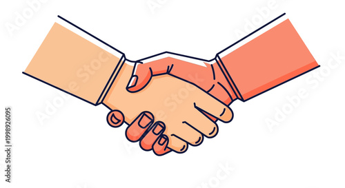 Two laughing women in orange shirts on blue background illustration