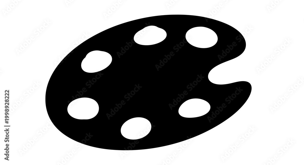 Obraz premium Black paint palette icon.