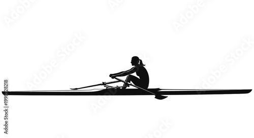 Person Rowing a Single Scull.