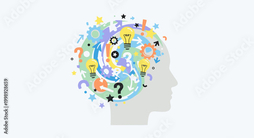 Creative thinking in human mind.