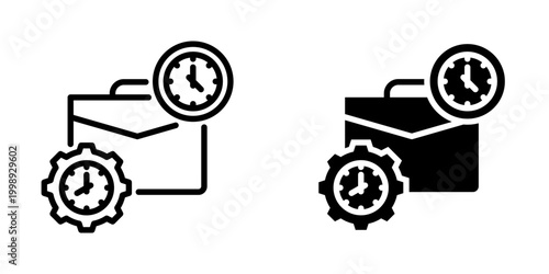 Work time icon, element icon for design branding, print, and digital media