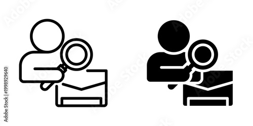 Job seeker icon, element icon for design branding, print, and digital media