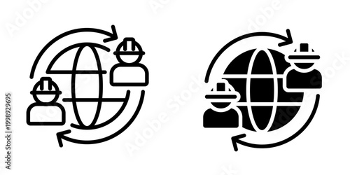 Labor rotation icon, element icon for design branding, print, and digital media