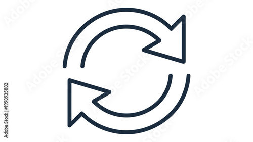 Refresh cycle icon with arrows
