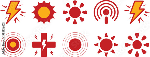 Red Pain Localization Circle Symbols for Human Body Marking Including Head Tooth Muscle Joint and Menstrual Pain Vector Illustration