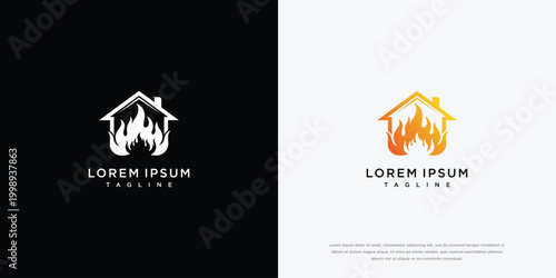 Fiery House Logo Design Concept