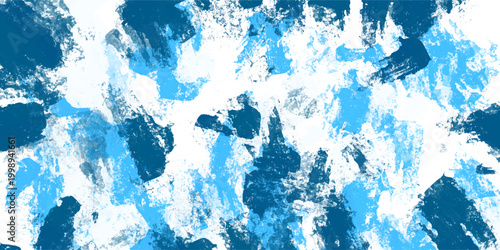 Fotografie Abstract dark blue and white grunge paint texture background
