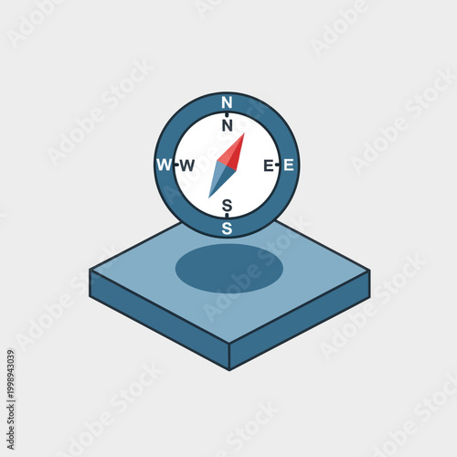 Compass Navigation Tool Direction Indicator.
