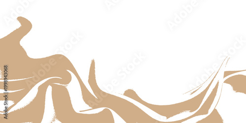 Vector illustration of an abstract background with waves featuring a fashion woman silhouette in a bikini performing yoga on a beach under the sun for beauty and spa design
