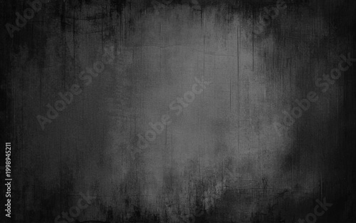 Foto Black concrete wall texture with dork border effect.