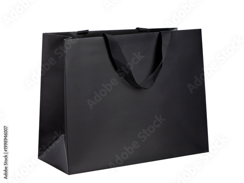 paper shopping bag, black shopper, insulated