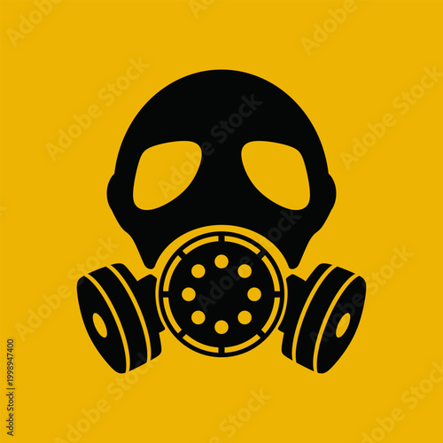 
Gas Mask Icon Vector - Protection from Toxic Gas, Hazardous Environment Safety Symbol Outline
