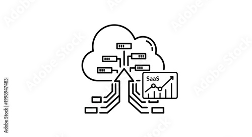 Cloud Computing SaaS Data Analytics Growth Technology Concept