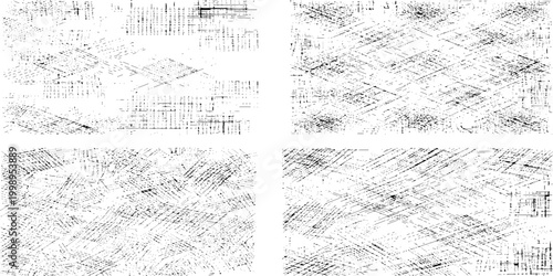 Grunge set texture backgrounds with scratches and scuffs for design