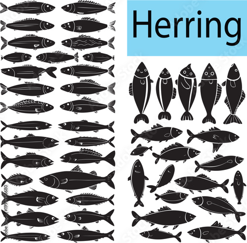Simple Herring vector illustration in white background