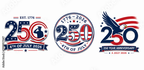 United states 250th anniversary commemorative seals celebrating a quarter millennium