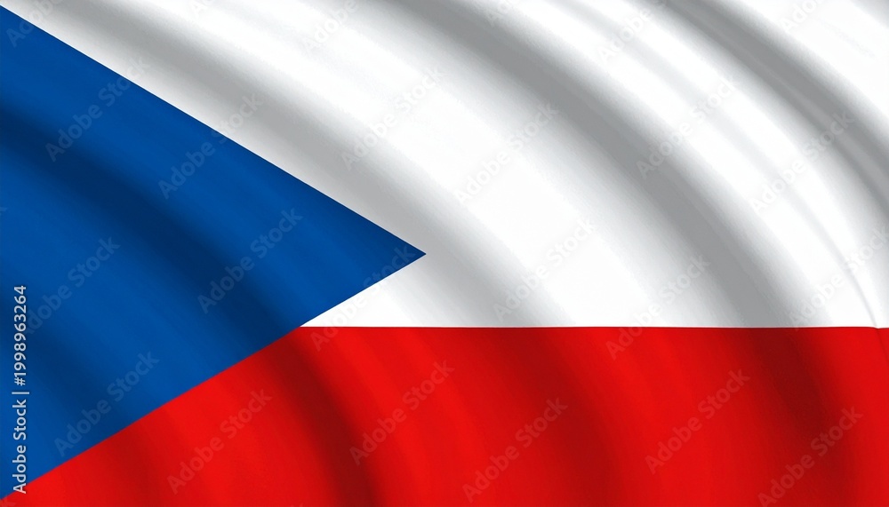 Fototapeta premium Czech Republic national flag illustration