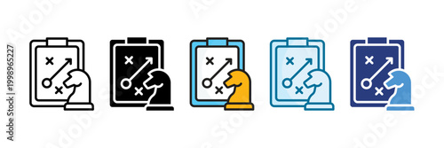 Strategy Icon Set Multiple Style Collection