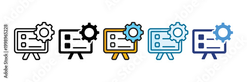 Action Plan Icon Set Multiple Style Collection