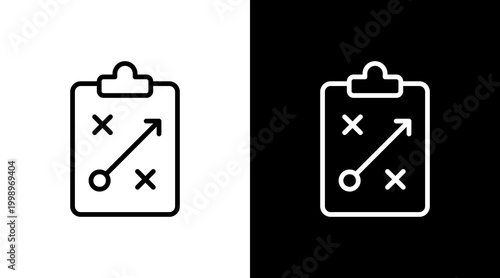 Planning White Icon Set Design