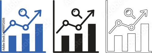 Growth chart progression blue black and silhouette stages