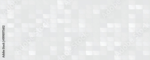 White ceramic bathroom tile. Seamless bath or kitchen 3d wall texture pattern background
