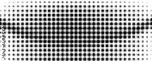 Set of halftone dots gradient pattern texture isolated on white background. Straight dotted spots using halftone circle dot raster texture. Vector blot half tone collection.