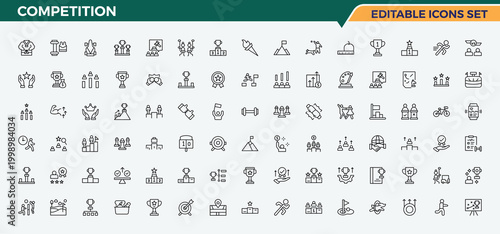 Konstfotografi Competition simple icon set