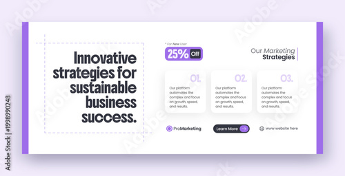 Business marketing social media web banner and facebok cover template editable vector