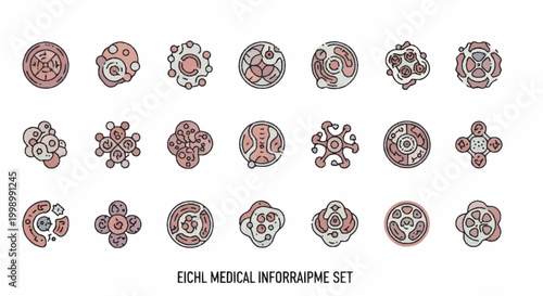 Medical Infographic Elements Set Vector Illustration.