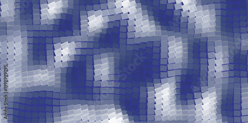 Blue and white abstract square pattern background squares