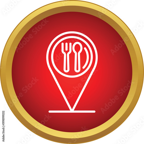 Location pin showing restaurant food service destination