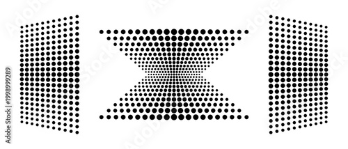 幾何学 抽象 ハーフトーン ドット サークル 背景