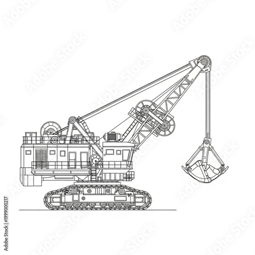 illustration of a crane in the background